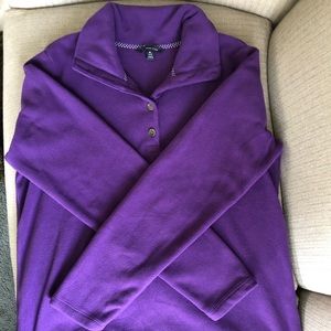 Lands End 1/4 button up